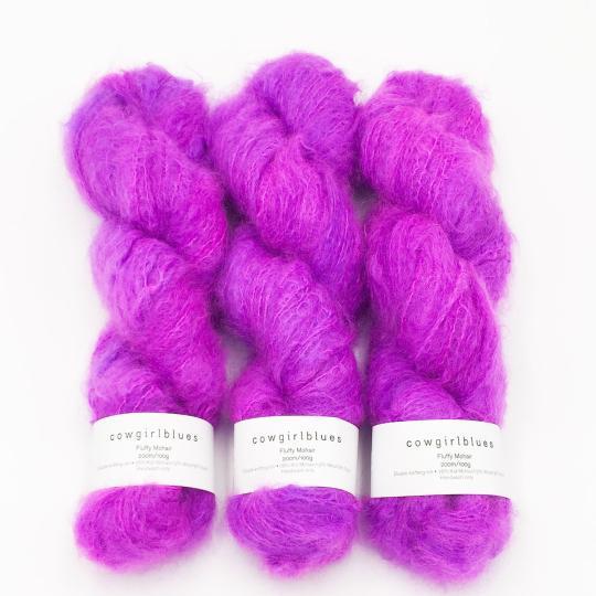 FLUFFY MOHAIR SOLID African violet