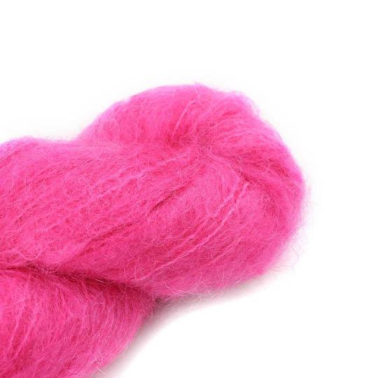 FLUFFY MOHAIR SOLID hot pink