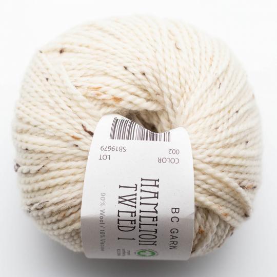 HAMELTON TWEED 002 Naturweiss