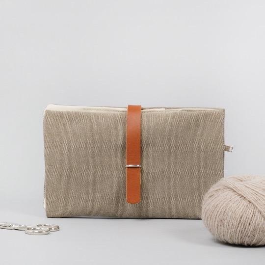 MINUK Nadeltasche Travel taupe
